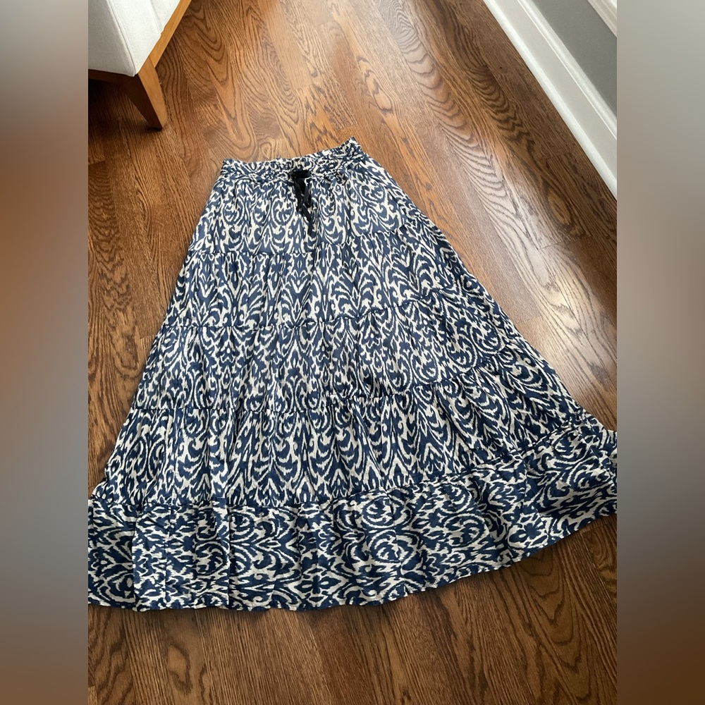 Baci Brand from Italy 
 Blue and White A-Line Skirt